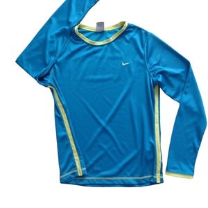 Nike Dri-fit long sleeve 2 tone shirt. Size is Large (12-14) in women's.